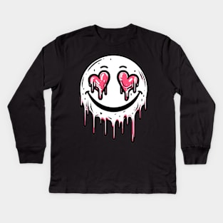 Smileyface in love Kids Long Sleeve T-Shirt